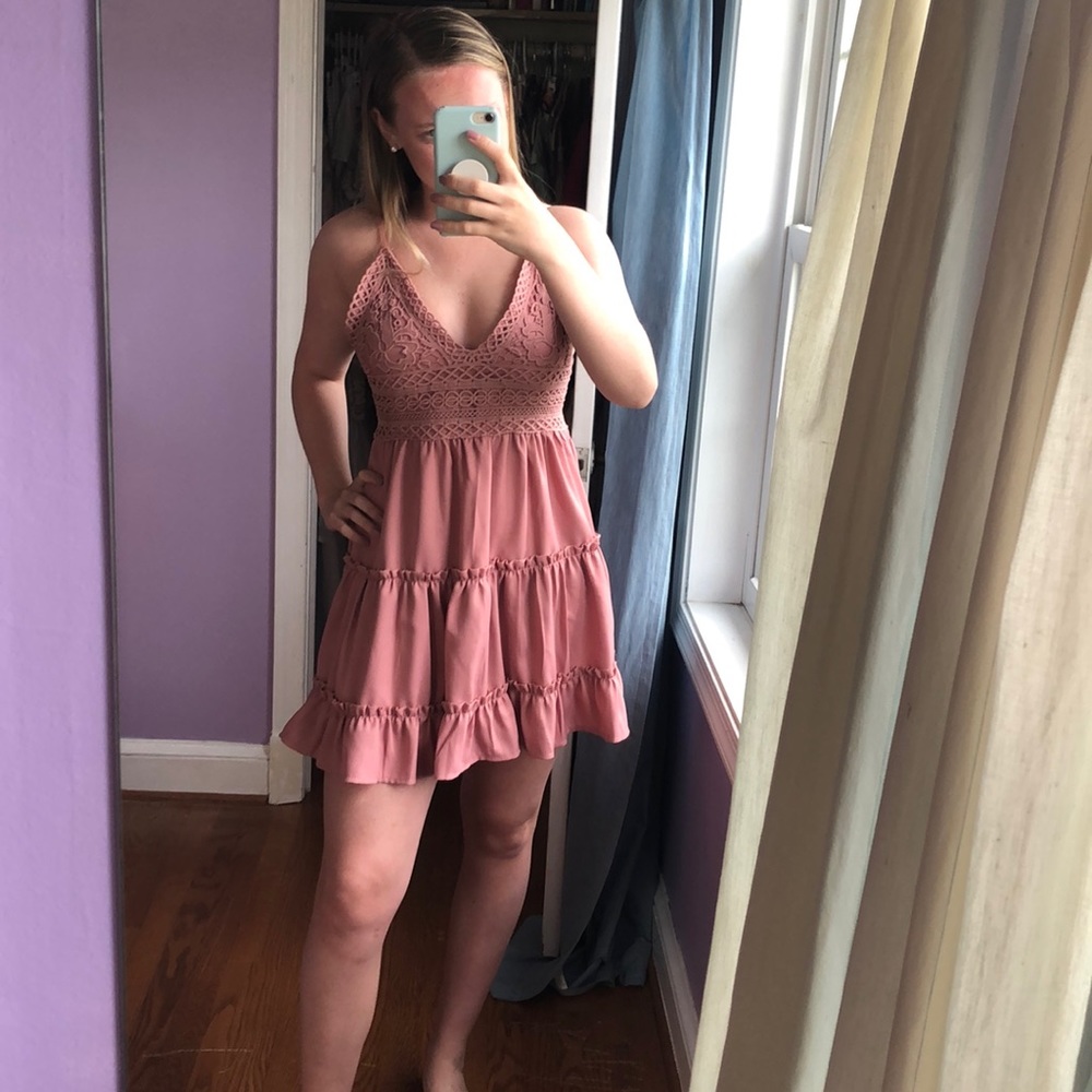 Shein back tie dress